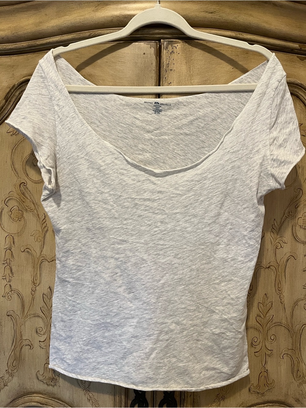 Brandy Melville Heather Gray Cotton Tee M